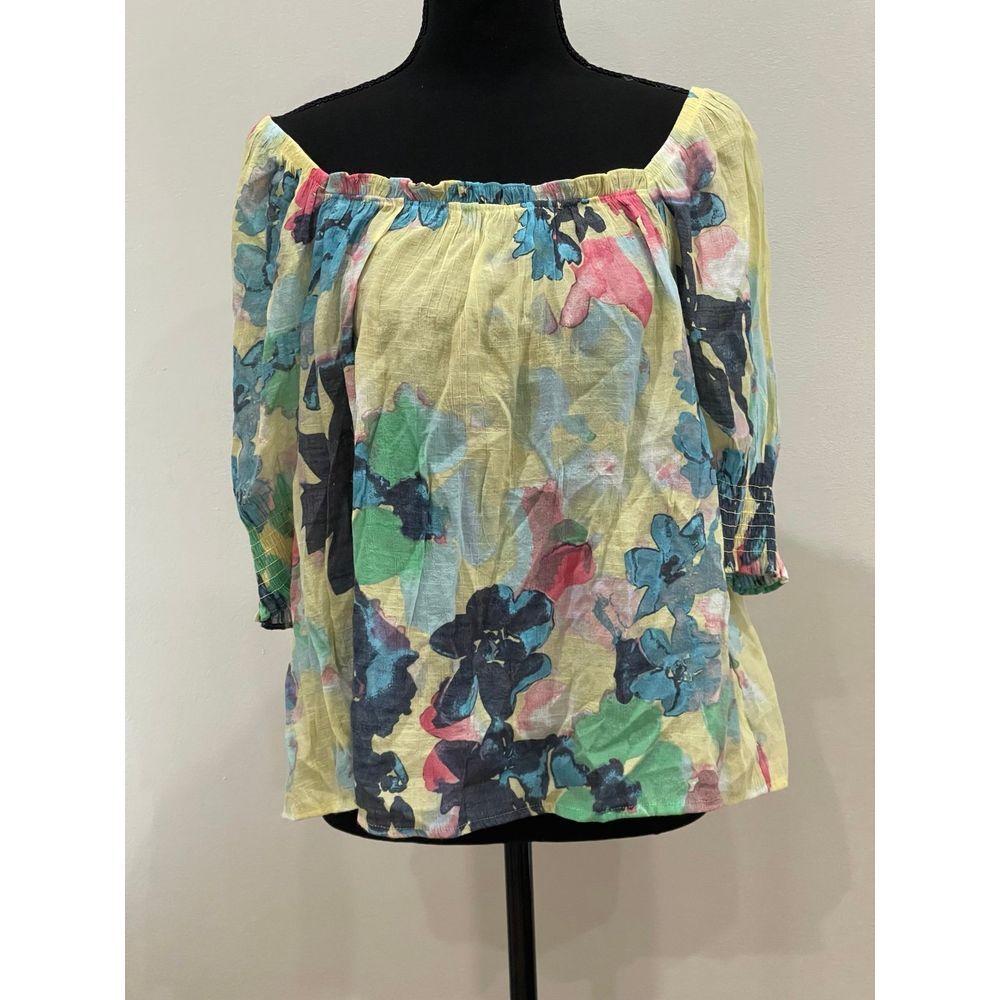 Zac & Rachel PL Floral Square Neck‎ Blouse